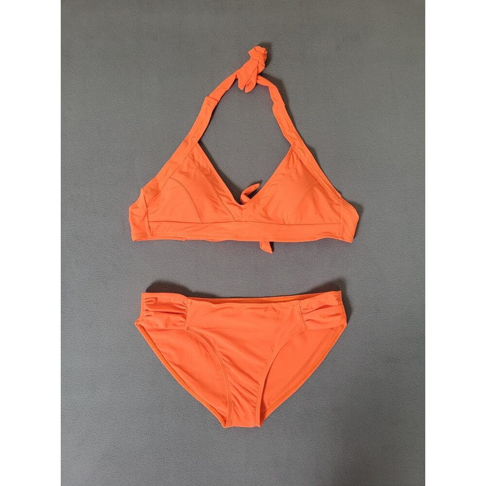 Womens Bikini Set Solid Halter Tie Two Piece Swimsuit Medium